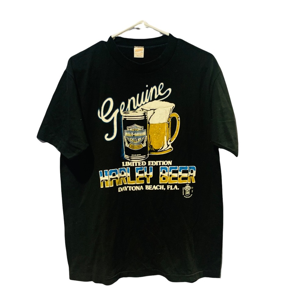 Vintage 1984 HARLEY DAVIDSON Limited Edition Genuine Beer Tee Daytona